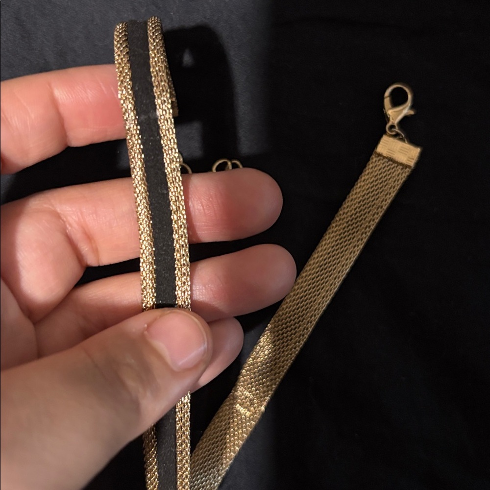 Elegant black & gold Choker Necklace